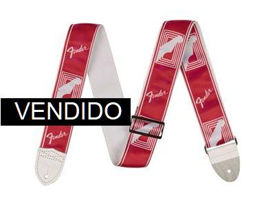 Fender Custom Monogrammed Strap Candy Apple Red